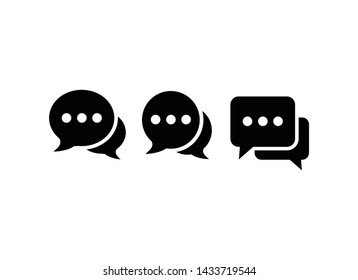 Chat symbol icon, Speech bubble icon vector