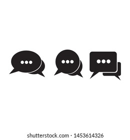 Chat symbol icon, Speech bubble icon vector
