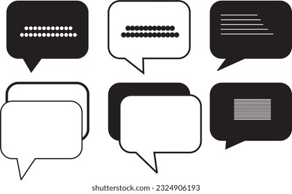 chat symbol icon vector illustration set