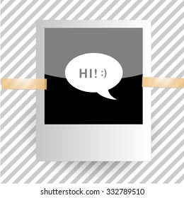 símbolo de conversación. Fotograma. Icono del vector.