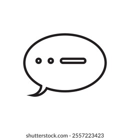 Chat symbol vector design, communication flat icon illustration, isolated on white background. 
