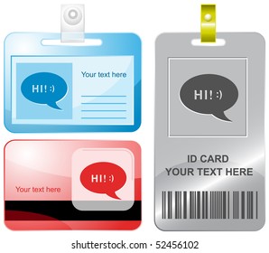 Chat symbol. Vector id cards.