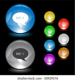 Chat symbol. Vector interface element.