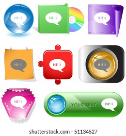 Chat symbol. Vector internet buttons.