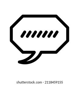 Chat or talk bubble icon. Dialogue balloon sticker silhouette. Useful for website design, logo, app, UI, Vector Illustration, and other