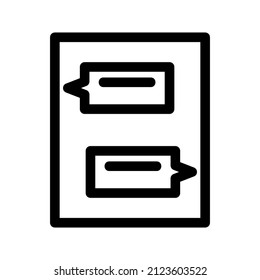 Icono de conversación o burbuja. Silueta de emoticones de globo de diálogo. Útil para el diseño de sitios web, logotipo, aplicación, interfaz de usuario, ilustración vectorial y otros