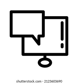 Chat or talk bubble icon. Dialogue balloon sticker silhouette. Useful for website design, logo, app, UI, Vector Illustration, and other