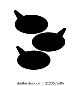 Chat or talk bubble icon. Dialogue balloon sticker silhouette. Useful for website design, logo, app, UI, Vector Illustration, and other