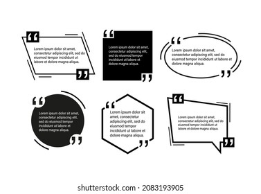 Chat talk bubble icon logo vector. Message icon. Quote on white background. Vector background. Frame template.