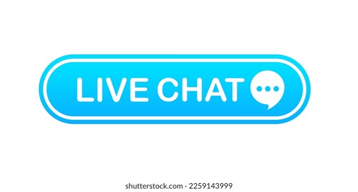 Chat talk bubble icon logo vector. Information icon vector. Live stream logo. Live chat button. Chat messenger, mobile app Chat Messaging business concept. Vector illustration