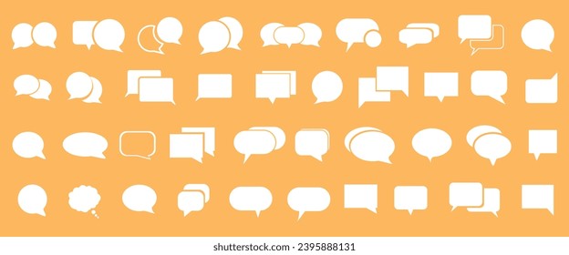 Chat talk bubble icon set. Blank speech bubbles design elements. Vector.