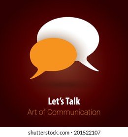 Chat / Talk / Communication Background with Minimalist, Flat & Retro Style