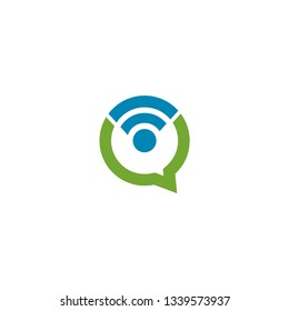 Chat talk communication logo vector graphic