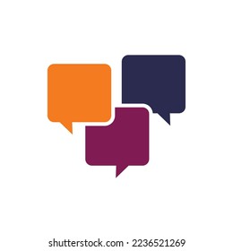 CHAT TALK CONCEPT TEMPLATE ILLUSTRATION ICON SYMBOL LOGO VECTOR