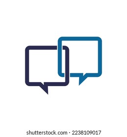 CHAT TALK CONCEPT TEMPLATE SYMBOL LOGO VECTOR