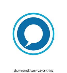CHAT TALK CONCEPT TEMPLATE SYMBOL LOGO VECTOR