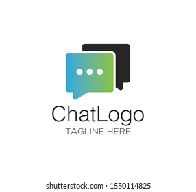 chat talk consulting logo design concept