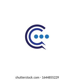 Chat talk consulting logo design concept.