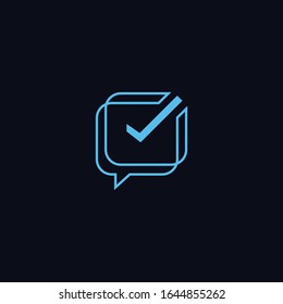 Chat talk consulting logo design concept.