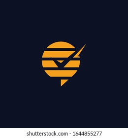 Chat talk consulting logo design concept.