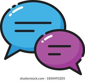 Chat Talk Conversation Filled Outline Icon