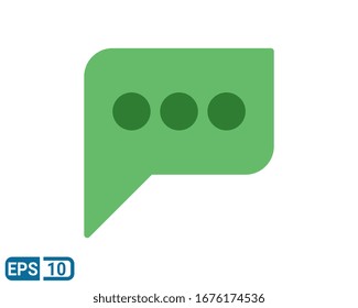 Chat, hablar de la ilustración vectorial del icono de estilo plano EPS10. Concepto de comunicación sobre el fondo blanco