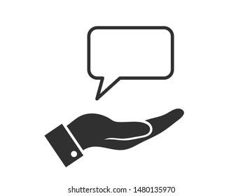 Chat, talk icon vector illustration EPS10. Communication concept
