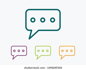 Chat, talk icon vector illustration EPS10. Communication concept