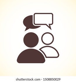 Chat, talk icon vector illustration EPS10. Communication concept