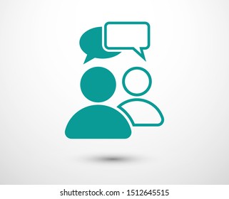 Chat, talk icon vector illustration EPS10. Communication concept