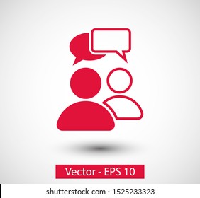 Chat, talk icon vector illustration EPS10. Communication concept