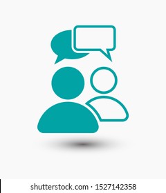 Chat, icono de charla ilustración vectorial EPS10. Concepto de comunicación