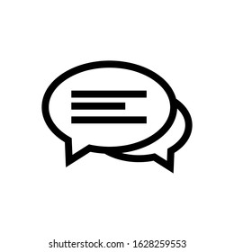 Chat, talk icon vector illustration with a white background