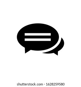 Chat, talk icon vector illustration with a white background