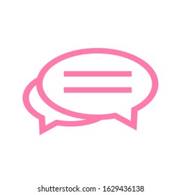 Chat, talk icon vector illustration with a white background