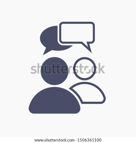 Chat, talk icon vector illustration EPS10. Communication concept