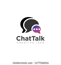 Chat Talk logo and icon template