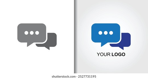 Plantilla de conjunto de logotipos de chat talk