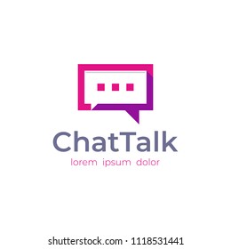 Chat talk logo symbol or icon.