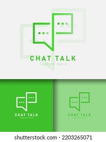 Chat talk logo vector template