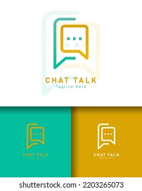 Chat talk logo vector template