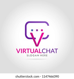 chat & talk modern logo vector illustration