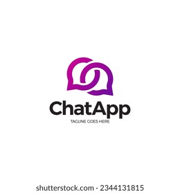 chat, talk, speak, logo template. Chat icon vector illustration