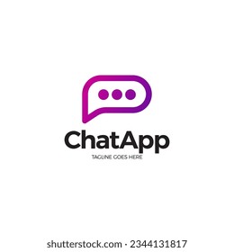 chat, talk, speak, logo template. Chat icon vector illustration