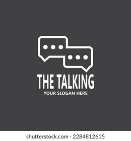Chat-Talk-Logo und Symbol-Vektorvorlage
