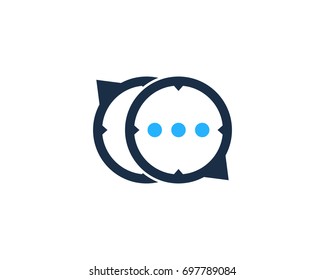 Chat Target Icon Logo Design Element