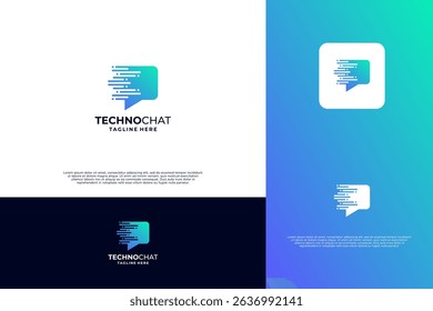 Chat tech logo design inspiration