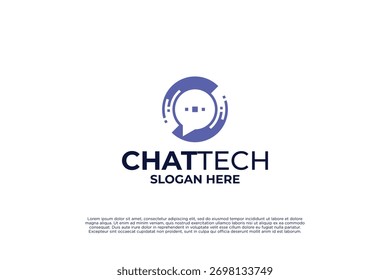 Chat tech logo design inspiration