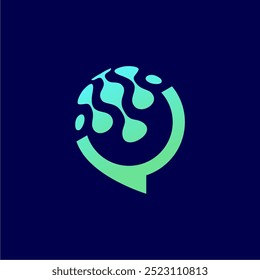 
The Chat Technology Symbol Logo showcases a sleek, modern chat bubble intertwined with digital elements, representing the fusion of communication and technology. Using a dynamic color palette of blue