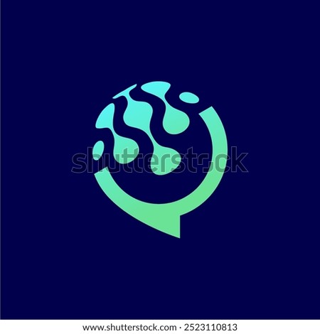 
The Chat Technology Symbol Logo showcases a sleek, modern chat bubble intertwined with digital elements, representing the fusion of communication and technology. Using a dynamic color palette of blue